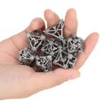 thumbnail image 4 of Dados De Juego, Exquisitos 7 Piezas De Dados Poliédricos Multiusos, Huecos Resistentes Y Ligeros Para La Educación Cergrey Gris-plata, 4 of 8