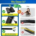 thumbnail image 6 of Triani 6.6ft - 7/8" Chew Proof Cord Protector from Pets Black Floor Cord Cover Protector Keep Electric Cables Organized for Office, 6 of 7
