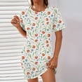 thumbnail image 2 of QIPOPIQ Longues Robes pour Femmes Fluides Robe à Étages Manches Courtes Imprimé Bohème Robe de Plage Robe d'Été Robe Longueur Genou Offres 2023, 2 of 6