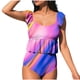 thumbnail image 1 of Blusas de Mujer Vestido Casual sin Mangas Impresión Bikini Traje de Baño Empujado Acolchado Baño Superior, Poliéster Suave Spandex Conjuntos, 1 of 6