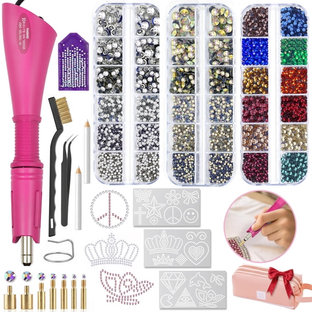 Kit Aplicador de Piedras de Strass CerAiCoae con 4600 Cristales y Bolsa