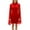 Red, variant on Women's Sequin Cape Sleeve Mini Dress High Neck Bodycon Dress with Sheer Mesh Insert and Glittering All-Over Sparkle