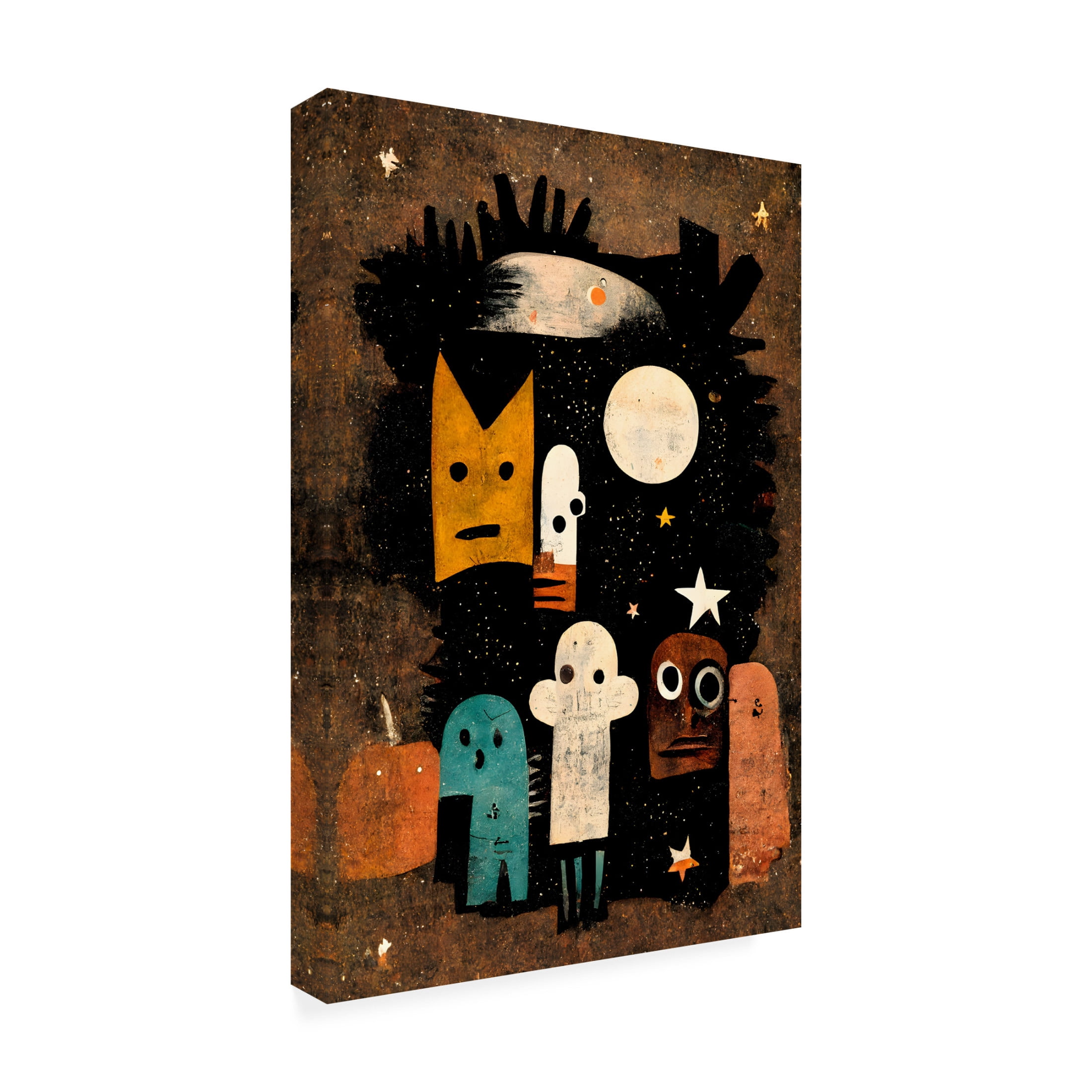 Canvas Wall Art - Treechild 'Me And My Spooky Friends' Wall Art for Living Room, Bedroom, or Office D?cor by Trademark Fine Art - 16 x 24 Inches
