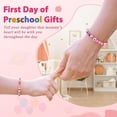 thumbnail image 2 of First Day of School Bracelet, First Day of School Gift for Kindergarten Preschool First Second Grade, Colorful Matching Heart Adjustable Bracelets for Mom and Daughter, Back to School Gifts, 2 of 6