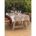 thumbnail image 2 of Outdoor Tablecloth with Umbrella Hole and Zipper, Red Plaid Christmas Rectangle Table Cloth 60x102 Inch Waterproof Tablecloth, Snowman Xmas Tree Snowflake Gifts Wooden Picnic Table Cover for Patio, 2 of 7