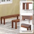 thumbnail image 4 of Bench Set of 2 , Two Person Outdoor Poly Lumber Patio Backless Bench, Weatherproof Garden Bench That Never Rot and Fade, Suit for Garden, Porch and Park (Brown), 4 of 6