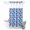 Indigo, Icy Blue, variant on No Hook Shower Curtain, Monstera Leaves Shower Curtains for Bathroom with See Through Top Window, Summer Rustic Pastoral Palm Leaf Blue Waterproof & Washable Bath Curtain 66"x72"