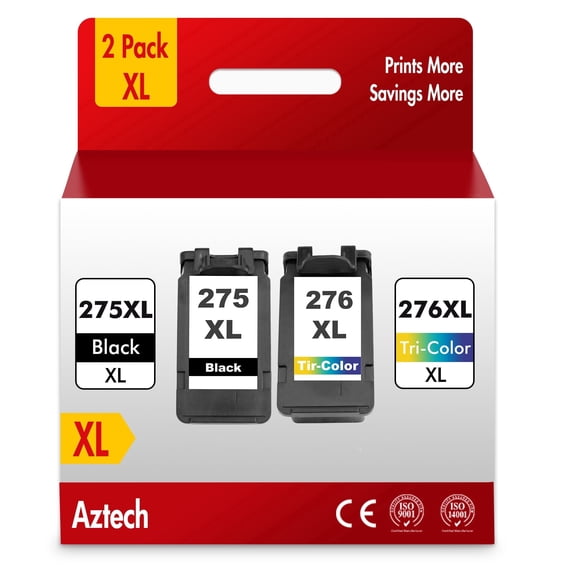 275XL Printer Inks Compatible for Canon Ink PG275XL and CL276XL 275XL Ink Cartridge for PIXMA TS3522 TS3722 (Black, Tri-Color)