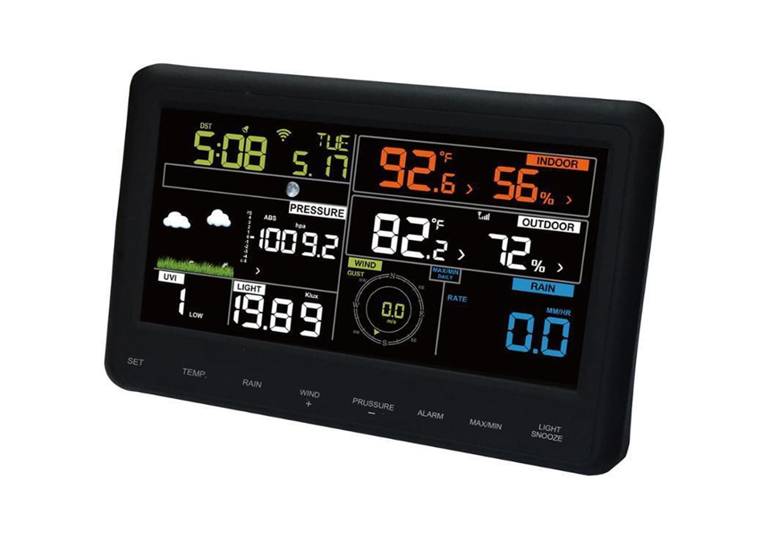 Solar Weather Station Can Be Connected To PC With WIFI 433MH-z Small Weather Meter ,Easy to Operate