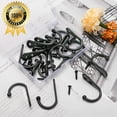 thumbnail image 6 of Tattom 15Pcs Decorative Wall Hooks for Hanging,Black Screw in Hooks ,Coat Hooks Wall Mount ,15 lb Clothes Hooks for Hanging with 30 Pieces Screws for Outdoor, Closet, Door, Bathrooms,Backpack, 6 of 7