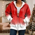 thumbnail image 5 of TTUHYWXI Womens Christmas Zip Up Hoodies Long Sleeve Sweatshirts Fall Outfits Oversized Sweaters Casual Fashion Jackets (Light Gray, M), 5 of 7