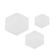 thumbnail image 5 of 3D espejo hexagonal extraíble etiqueta de la pared calcomanía decoración del hogar arte bricolaje - plata - 100x85x50mm 12 Piezas sidaley JJ13756-01B, 5 of 6