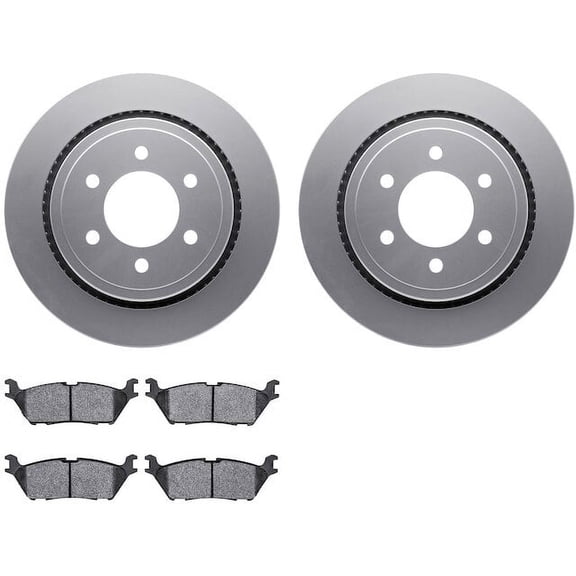 Rear Brake Pad and Rotor Kit - Compatible with 2015 - 2017 Ford F-150 - Dynamic Friction