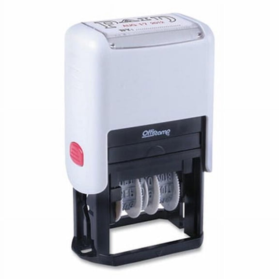 1.63 x 0.88 in. Self-inking Message Stamp Pad, Black & Red Ink