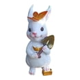 thumbnail image 3 of Adorable estatua de resina de conejo y mariposa, ideal como regalo de inauguración de casa o como figura decorativa para exteriores. Blanco Estilo B, 3 of 8