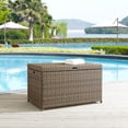 thumbnail image 3 of Crosley Furniture Bradenton Wicker / Rattan Patio Deck Box in Weathered Brown, 3 of 3