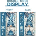 thumbnail image 5 of Hello Winter Gnome welcome Garden Flag Burlap Small Vertical 12x18 Inch Snowflakes Snow Garden Yard House Flags for Winter Christmas Seasonal Outside Outdoor House Decor, 5 of 6