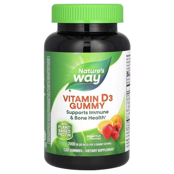 Nature's Way Vitamin D3 Gummies - Mixed Fruit 120 Gummies