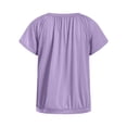 thumbnail image 5 of TTUHYWXI Women's Casual Summer T Shirts Short Sleeve V Neck Tops Tshirts (Light Purple, M), 5 of 5