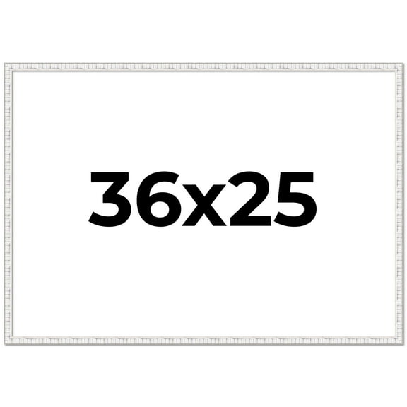 36x25 Frame White Real Wood Picture Frame Width 0.75 inches | Interior Frame Depth 0.5 inches |