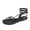 BLACK, variant on Lace-up Gladiator Sandals Strappy Dressy Summer Flat Sandals for Women