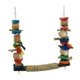 thumbnail image 3 of Bird Toy Bird Parrot Swings Wooden Swing Stand, Parrot Chewing Toy for Budgie, Small Parakeets, 3 of 7