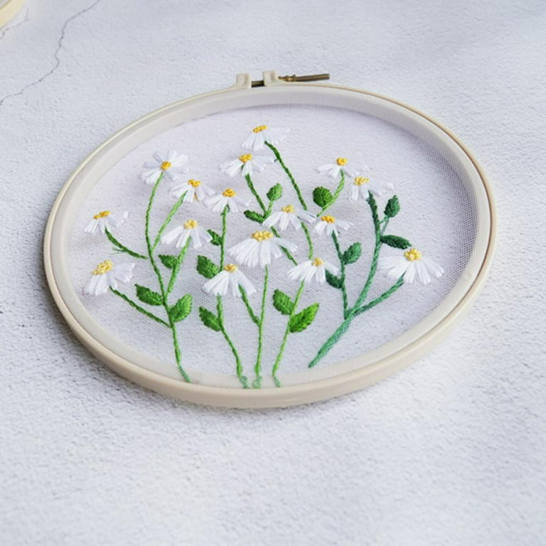 1pack Embroidery Kit for Beginners, Cross Stitch Kits for Adults,  Transparent with Floral Plant Pattern Sets Embriodery, Funny Easy  Needlepoint Embrodery Crosstitch Kits 