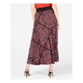 thumbnail image 2 of INC Womens Black Tie Waist Printed Maxi Pleated Skirt Size: S, 2 of 4