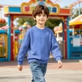 thumbnail image 5 of Hurxie Boys Sweatshirts Kids Fashion Fleece Long Sleeve Crewneck Pullover 8-9 Years, 5 of 7