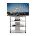 thumbnail image 6 of Furinno Econ Easy Assembly 4-Tier Petite TV Stand, White Oak/Chrome, 6 of 6