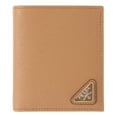 thumbnail image 2 of Prada Caramel Saffiano Leather Silver Triangle Logo Bifold Card Holder Wallet, 2 of 6