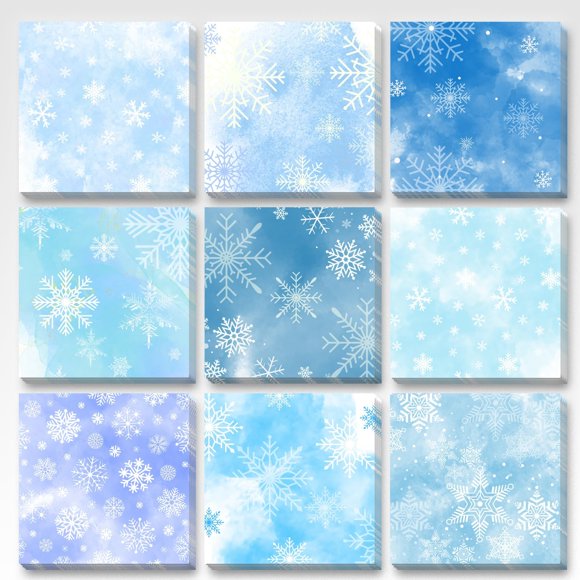 Sticky Notes Demonwer, 9 unidades, copos de nieve de invierno, 7,5 x 7,5 cm