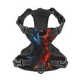 thumbnail image 4 of Lsque Red And Blue Fire Bird Dog Harness, No-Pull Pet Harness with 2 Leash Clips, Adjustable Soft Padded Dog Vest with Easy Control Handle for Large Dogs-Medium, 4 of 9