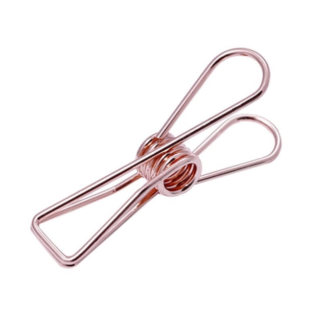 Gkeoshab Crochets Queue de Poisson Creux Argent Doré Clip Queue d'Aronde Électroplaqué Pince à Billets Bronze Rangement Maison & Jardin