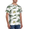 thumbnail image 2 of Qekee Cute Turtle Classic Fit T-Shirt Men's Shirt Men's Tight Short Sleeves for Exercise, Running, Mountaineering - Cute Turtle, 2 of 9