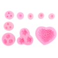 thumbnail image 4 of Molde de pastel con forma de rosa de corazón LHCER Molde de Chocolate resistente a altas y bajas temperaturas, 4 of 8