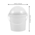 thumbnail image 2 of Miangastore 5pcs Plastic Cups with Dome Lids Ice Cream Cups Snack Bowl Popcorn Container with Handle, 2 of 8