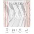 thumbnail image 5 of Pink Striped Wrap Around Bed Skirts for Queen Bed 18" Drop,Bed Skirt with Adjustable Elastic Belt Dust Ruffle Bed Valance for Bedroom Modern White Striped Abstract Art Aesthetics Bed Frame Cover, 5 of 7