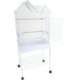 thumbnail image 2 of 3/4" Bar Spacing Villa Top Small Parrot Cage - 25"x21.5x59.5" In White, 2 of 3