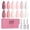 Bridal Glow Nude Set, variant on Gel Nail Polish Set - 6 Colors Jelly Pastel Macaron, Soak Off UV/LED, Sheer Jelly Tones for Spring Summer Gift for Girls 10ML