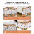 thumbnail image 6 of Fall Orange Green Pumpkin Bed Skirt California King Size 16in Drop, Sunflower Maple Leaf Wood Grain Wrap Around Dust Ruffle Bedskirts, Wrinkle&Fade Resistant Easy Fit Bedskirt with Adjustable Elastic, 6 of 8