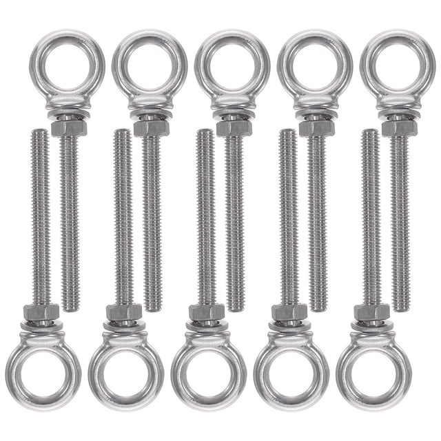 10pcs Eye Bolt M6x60 Marine Shoulder Eye Bolt Lifting Eye Bolt With Washer
