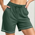 thumbnail image 4 of Juesizh Womens Plus Size Pajama Shorts Elastic Waist Bermuda Shorts Casual Comfy Solid Color Loungewear Sleep Pants, S-5XL, 4 of 8
