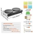 thumbnail image 3 of KFFKFF Dual-Head Crepe Maker Machine, 16" Electric Griddle, 3400W Pancake Griddle Precise Temperature Control for Pancakes, Desktop Use, 3 of 9