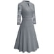 thumbnail image 2 of Elegante vestido de cóctel para fiesta con falda plisada de encaje calado, 2 of 6