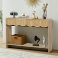 thumbnail image 4 of PHOYAL Console Table Sofa Table with 2 Drawer and Open Storage Shelves, Modern Entryway Table for Living Room Hallway Bedroom, Beige, 4 of 6