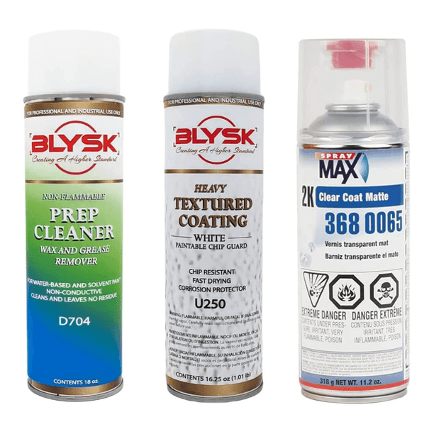 Blysk BundleSpray Max 2K Clear Matte, Prep Cleaner, Heavy Textured