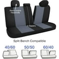 thumbnail image 6 of Waterproof Car Seat Cover Full Seats, Neoprene Seat Covers for Cars,Split Bench Compatible Car Interior Covers, Universal Fit Most Car Sedan Truck SUV(Black/Gray), 6 of 18