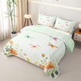 thumbnail image 3 of Manfei Kawaii Butterfly Quilt King,Floral Stripe King Coverlet Set,3 Pieces,1 Bedspread and 2 Pillowcases, 3 of 7