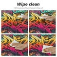 thumbnail image 4 of PIKWEEK  Abstract Grunge Graffiti Pattern Fitted Round Tablecloth Waterproof Table Cloth with Elastic Edge Wipe Clean Table Cover for Indoor Outdoor, 4 of 7